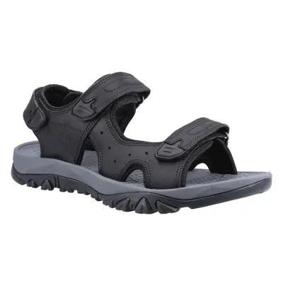 (11 UK, Black) Cotswold Mens Lansdown Leather Sandals