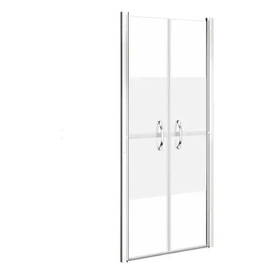 vidaXL Shower Door Half Frosted ESG 91x190 cm Enclosure Bath Cabin Bathroom