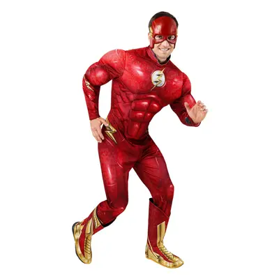 (M, Red/Gold) Flash Mens Costume