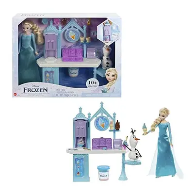 Toys, Dessert Playset with Elsa Doll, Olaf Figure, Colors Dough and 10+ Play Pieces, Inspired by