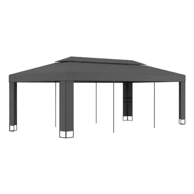 Garden Furniture Set Gazebo with Double Roof 3x6 m Anthracite