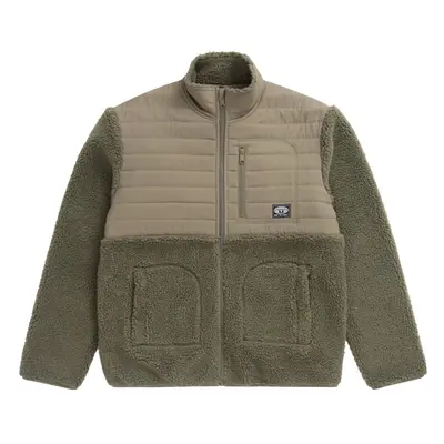 (XS, Khaki Green) Animal Mens Hennie Borg Recycled Fleece Jacket