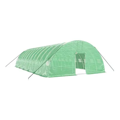 (green, x x 2.85 m) vidaXL Greenhouse Plant House with Steel Frame Polytunnel Greenhouse Green