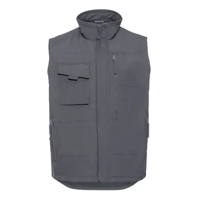 (XS, Convoy Grey) Russell Mens Heavy Duty Gilet