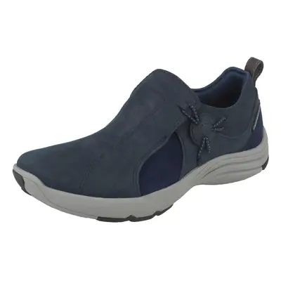 (UK 3.5, Navy (Blue)) Ladies Clarks Casual Shoes Wave River - D Fit