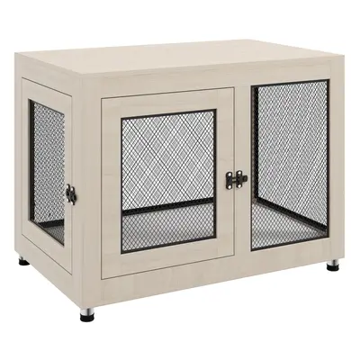 PawHut Pet Crate End Table w/ Soft Washable Cushion for Lage Medium Small Dogs