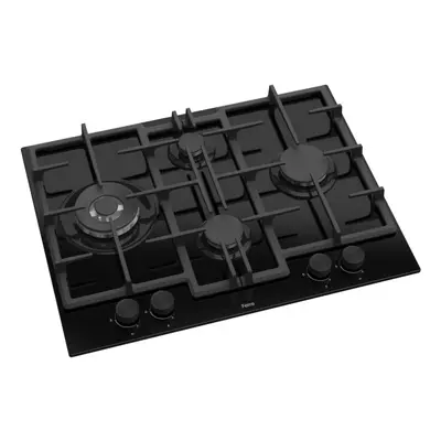 Ferre ED075W - 65cm Built-in Gas Hob - Burners - Black Glass Body