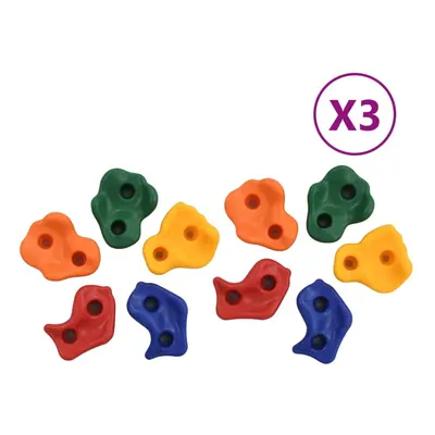 (30) vidaXL 10/20x Climbing Stones Multicolour PE Outdoor Grab Rocks Holding Stones