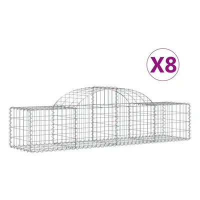 (200 x x 40/60 cm/ pcs) vidaXL Arched Gabion Basket Stone Basket Gabion Retaining Wall Galvanise