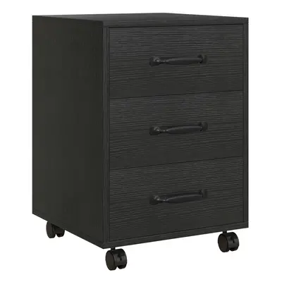 HOMCOM File Cabinet with Drawers, Under Desk Mobile Filing Cabinet Black