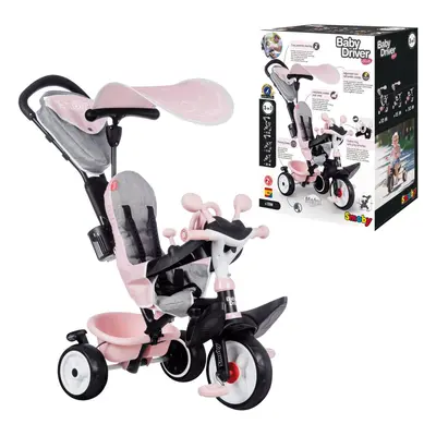 Tricycle Ã©volutif Smoby Baby Driver Plus - Rose