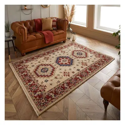 (Cream, 160x230cm) Luxury Wool Traditional Rug Carpet Vintage Oriental Rugs Runner Small Large O