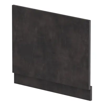 700mm Edge/Power Straight End Bath Panel & Plinth - Textured Matt Metallic Slate