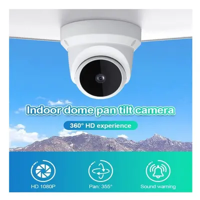 (EU Plug) 1080P ONVIF Cloud Dome IP Camera Wireless WiFi Auto Tracking Full Color Night Vision T