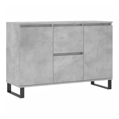 (concrete grey) vidaXL Sideboard Storage Cabinet Cupboard Side Cabinet Brown Oak Engineered Wood