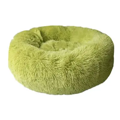 (Green, XL) 40-100cm Pet Supplies Kennel Round Plush Pet Nest Padded Soft Warm For Cat Bed Mat P