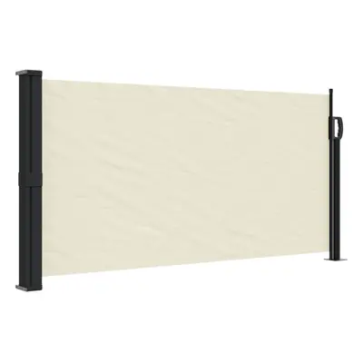 (cream, x cm) vidaXL Retractable Side Awning Outdoor Privacy Screen Balcony Sunshade Shelter