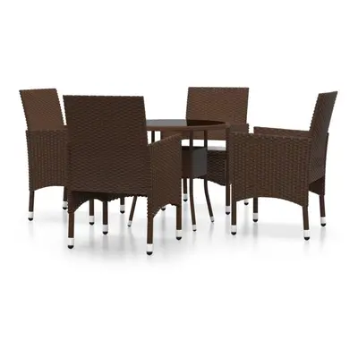 (brown, Ã cm table/5) vidaXL Garden Bistro Set Furniture Multi Colours 3/5 Piece Ã 60/80 cm Ta