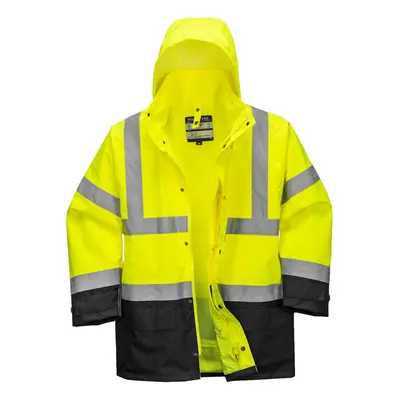 (Yellow/Black, L) Portwest Hi-Vis Executive 5-in-1 Jacket