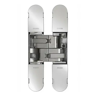 130 x 30mm Concealed Heavy Duty Hinge Fits Unrebated Doors Polished Nickel