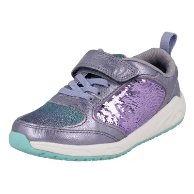 (Lilac, UK 2.5 Child) Unisex Childrens Clarks Casual Trainers Aeon Flex