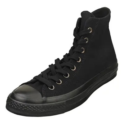 (10.5) Converse Chuck Hi Mens Casual Trainers in Black Black