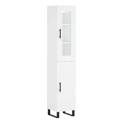 vidaXL Highboard Sideboard Cupboard Storage Cabinet White Engineered Wood