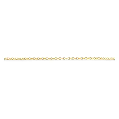 (24) Jewelco London 9ct Light Yellow Gold - Heavy Oval Belcher Pendant Chain Necklace - 2.6mm ga