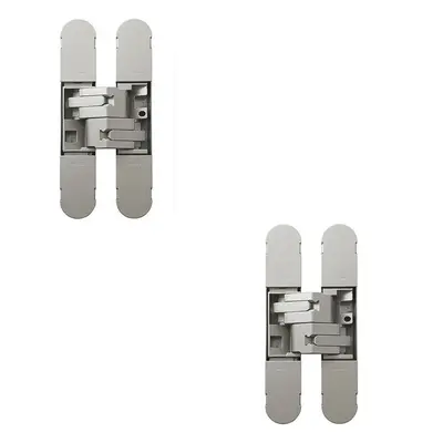 2x x 24mm Concealed Medium Duty Hinge Fits Unrebated Doors Champagne