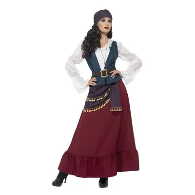 Smiffy's Women's Deluxe Pirate Buccaneer Beauty Costume, Dress, Sash, Bandana & - costume pirate