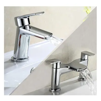 Wilpa Basin Mixer Tap & Bath Filler Tap Chrome