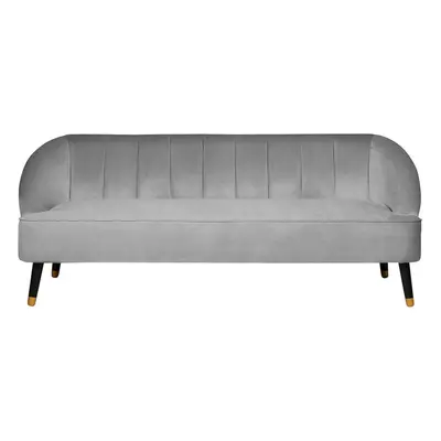 3 Seater Velvet Sofa Light Grey ALSVAG