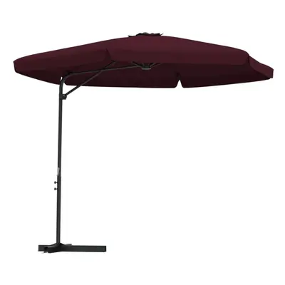 vidaXL Garden Parasol with Steel Pole Sunshade Outdoor Umbrella Bordeaux Red