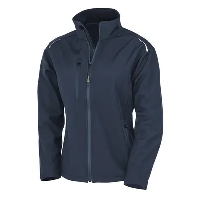 (S, Navy) Result Genuine Recycled Womens/Ladies Recycled Layer Soft Shell Jacket