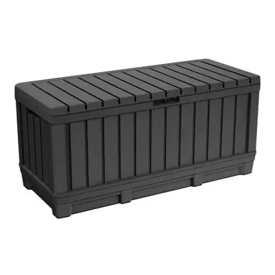 Keter Kentwood Gallon Resin Deck Box-Organization and Storage for Patio Furniture Outdoor Cushio