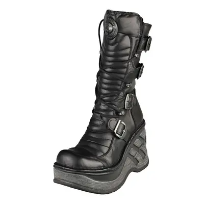 New Rock Cuna M-sp9873-c4 Unisex Platform Boots in Black - Size M - 3.5 W UK