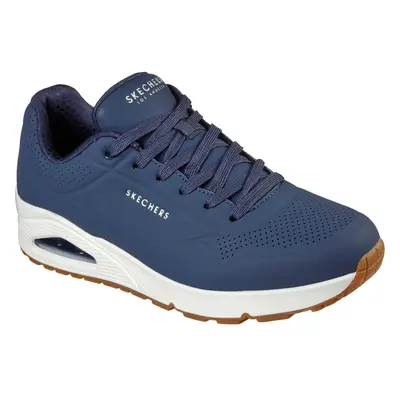 (7 UK, Navy) Skechers Mens Uno Stand On Air Lace Up Sports Trainers