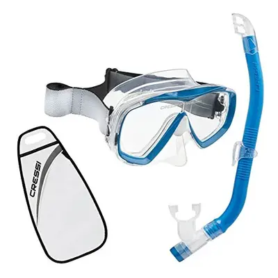 Crg1BCressi Unisex Child CSet Estrella Vip Jr Junior SnorkelingDiving Combo Set TransparentBlue 