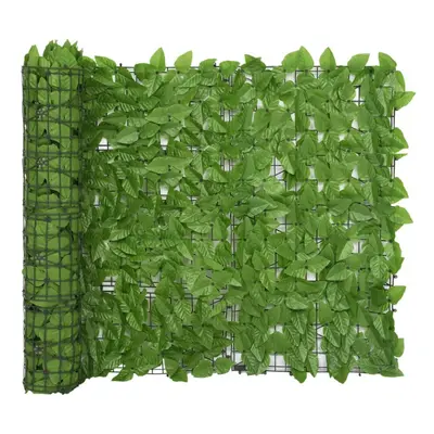 vidaXL Balcony Screen with Green Leaves 400x100 cm Privacy Screen Wind Breaker