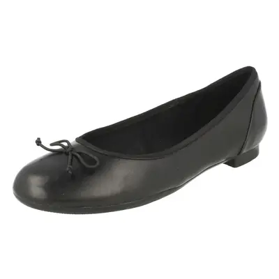 (UK 6, Black) Ladies Clarks Ballerina Style Flats Couture Bloom - D Fit