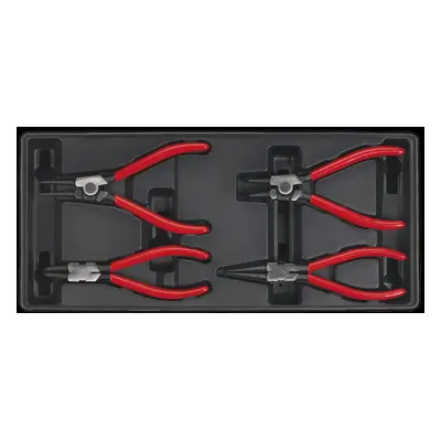 Tool Tray with Circlip Pliers Set 4pc