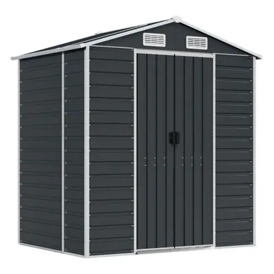 (anthracite, x x cm) vidaXL Garden Shed Outdoor Storage Shed Patio Yard Tool Shed Galvanised Ste