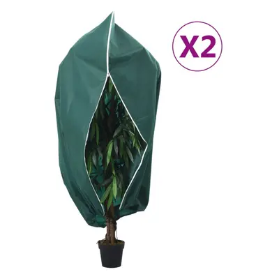 (green, 3.93 x m/ pcs) vidaXL Plant Fleece Covers with Zip Outdoor Garden Frost Protection g/mÂ²