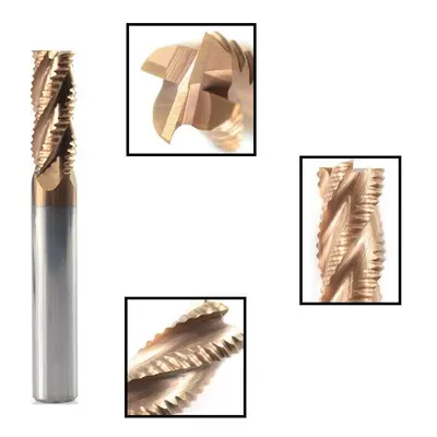 (8x30x100mm) 1pc 4-Blade Cemented Carbide Coarse Leather Milling Cutter With Bronze Coating