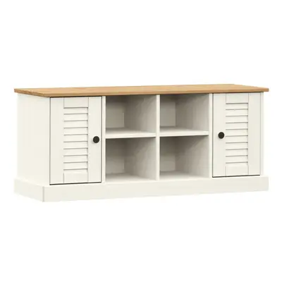 (white) vidaXL Shoe Bench Storage Bench Shoe Storage Cupboard VIGO Solid Wood Pine