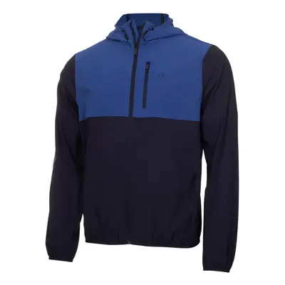 (L, Navy/Royal) Calvin Klein Mens Colour Block Ultra Lite Stretch Golf Jacket