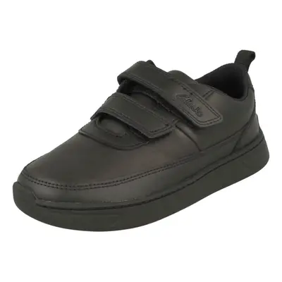 (Black, UK Child) Childrens Boys/Girls Clarks Compass Detailed Sole Shoes Vibrant Glow K