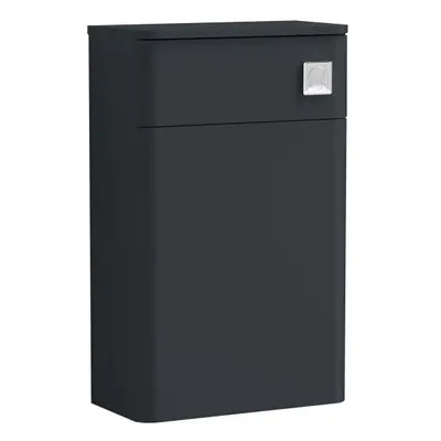 Floor Standing Concealed WC Toilet Unit - 500mm - Soft Black (Concealed Cistern Not Included)