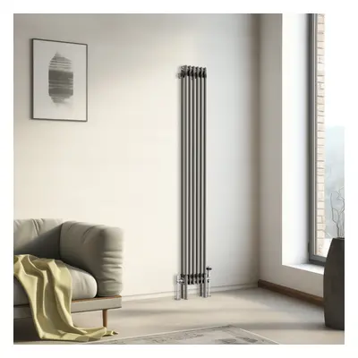 (1800x290mm - Column) Traditional Cast Iron Style Radiator Raw Metal Central Heating Column