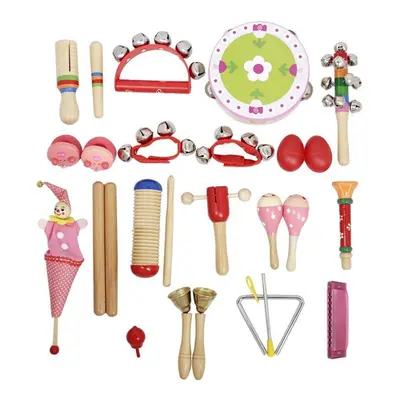 () Musical Toys Percussion Instruments Band Rhythm Kit for Kids Children Toddlers with Tambourin